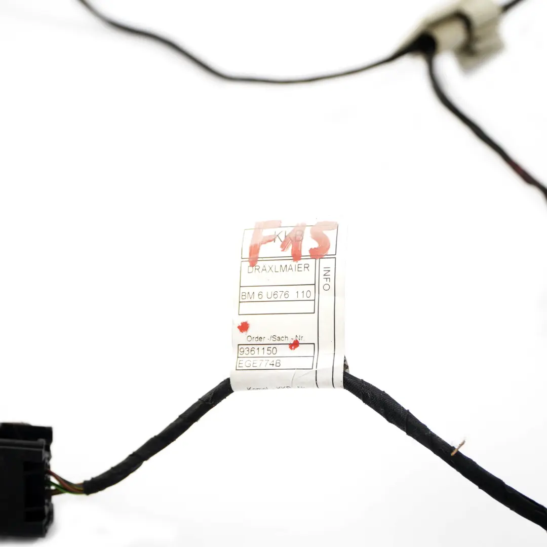 Wiring BMW X5 F15 M Sport Rear Park Assist PDC Wiring Harness Loom to with Part number 9361150 Wiring BMW X5 F15 M Sport Rear Park Assist PDC Wiring Harness Loom - SKU 9361150 - Part number 9361150