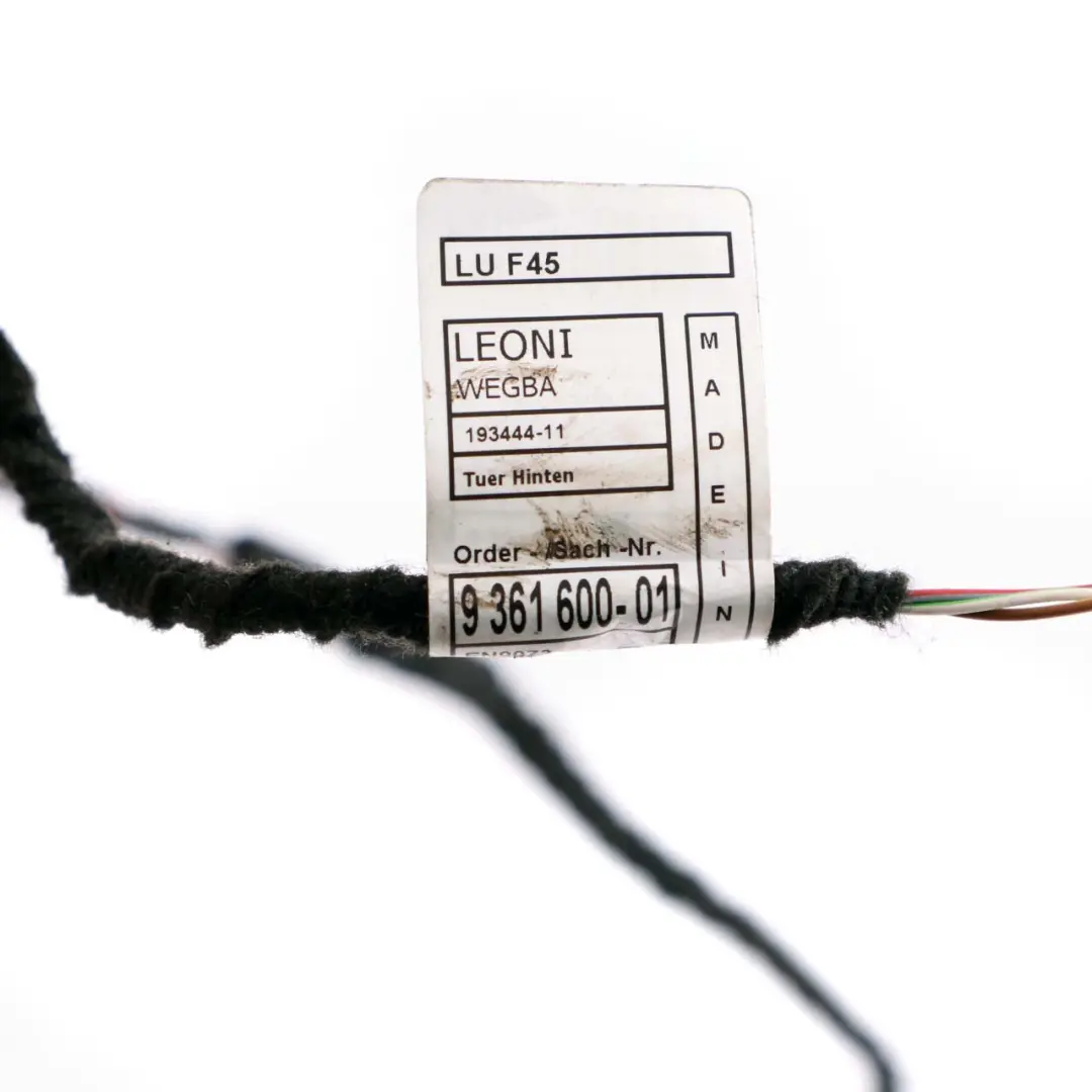Door Wiring Loom Harness Cable Driver's Side 9361600 to BMW 2 F45 Active Tourer with Part number 9361589 BMW 2 F45 Active Tourer Door Wiring Loom Harness Cable Driver's Side 9361600 - SKU 9361589 - Part number 9361589
