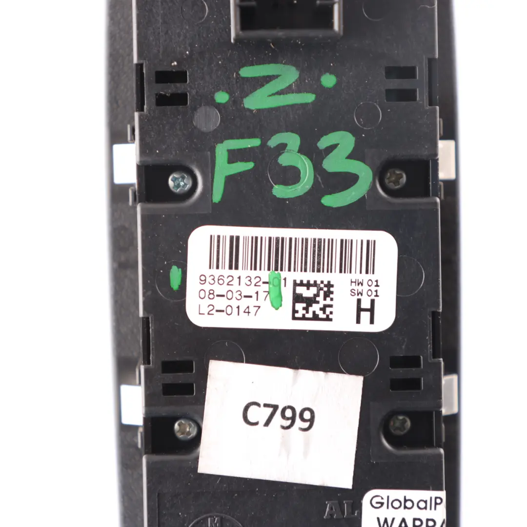  Window Lifter Switch BMW F23 F33 Driver's Side Door Control Panel Unit - SKU 9362132 - Part number 9362132