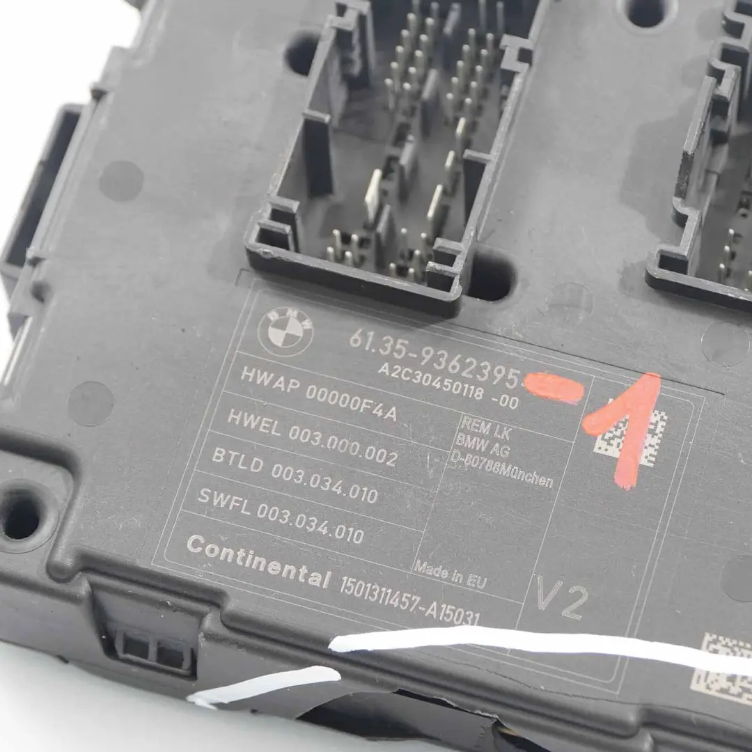 REM Steuergerät BMW F20 F30 F31 F34 Elektrisches Karosseriesteuergerät für mit Teilenummer 9362395 REM Steuergerät BMW F20 F30 F31 F34 Elektrisches Karosseriesteuergerät - SKU 9362395-1 - Teilenummer 9362395