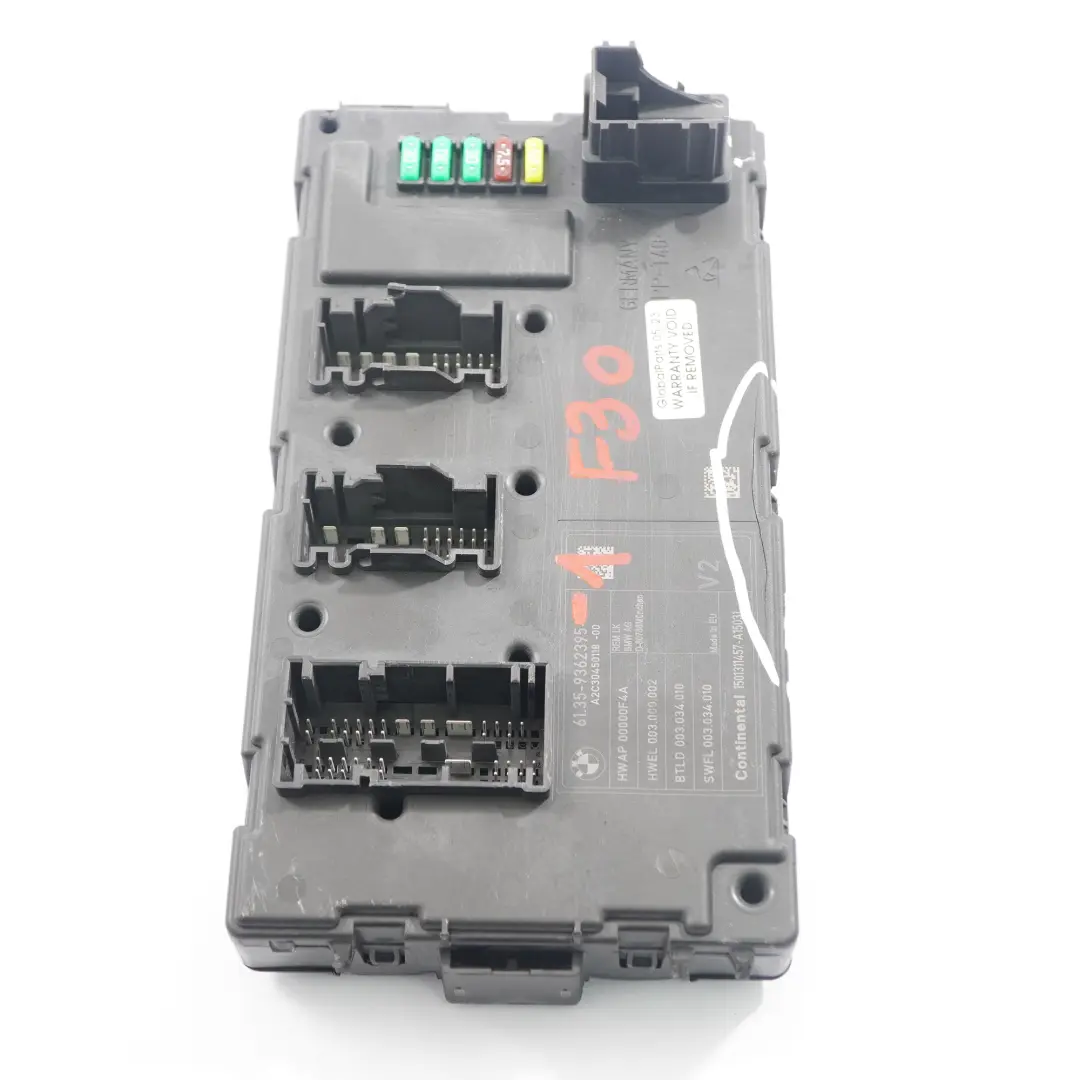 BMW F20 F30 F31 F34 Module commande électrique carrosserie REM - SKU 9362395-1 - Numéro de pièce 9362395