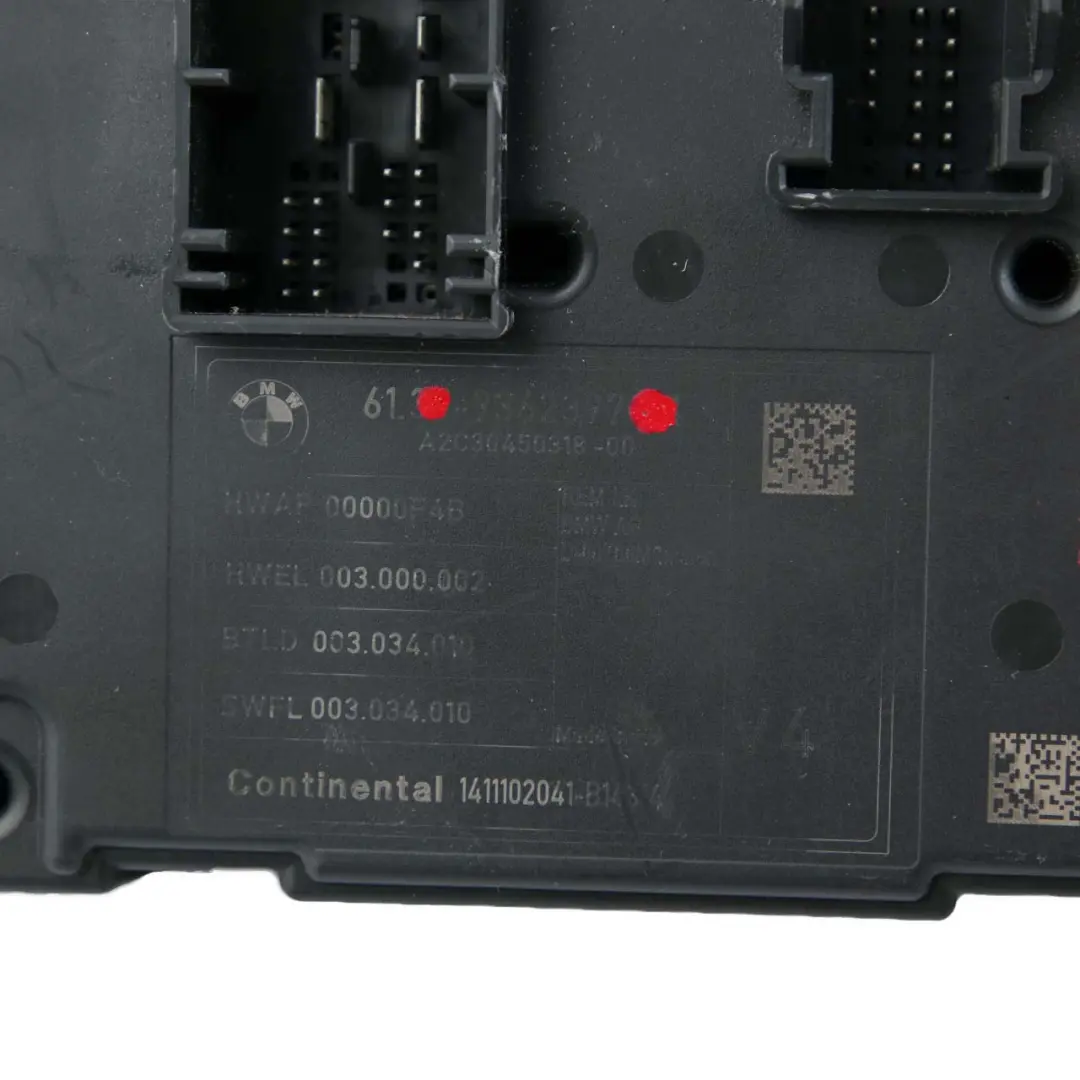 BMW F20 Módulo Trasero Caja Fusibles Control Distribución Energía - SKU 9362397 - Número de pieza 9362397