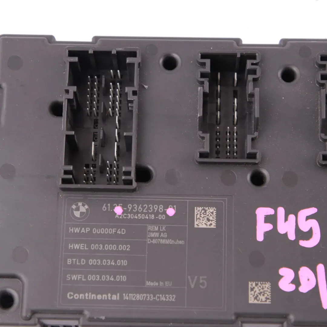 BMW F20 F21 F30 F31 F32 F45 Body Control Unit Module REM - SKU 9362398 - Part number 9362398