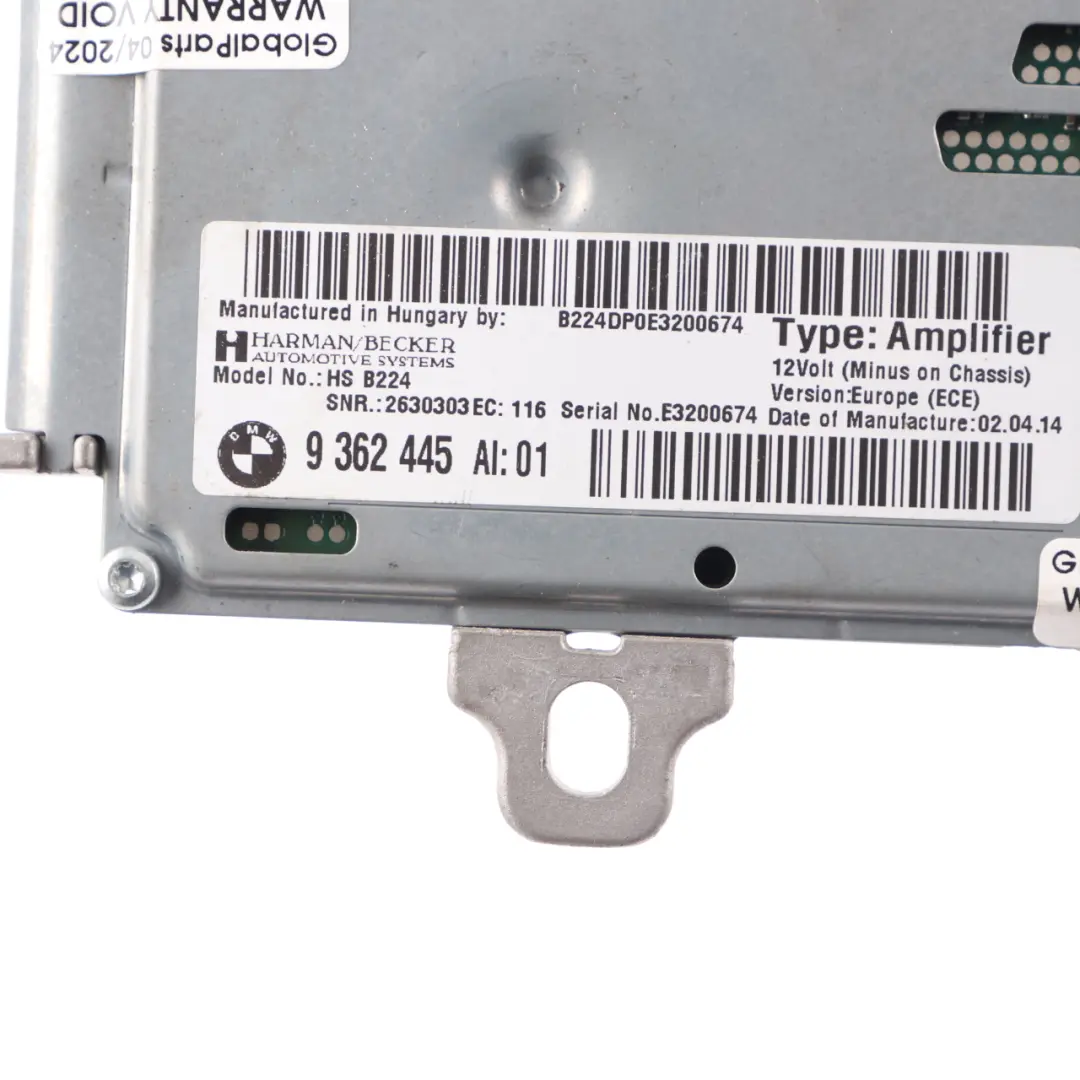  Audio Amplifier BMW F20 F21 F22 Harman Kardon Active Sound Design Unit - SKU 9362445 - Part number 9362445