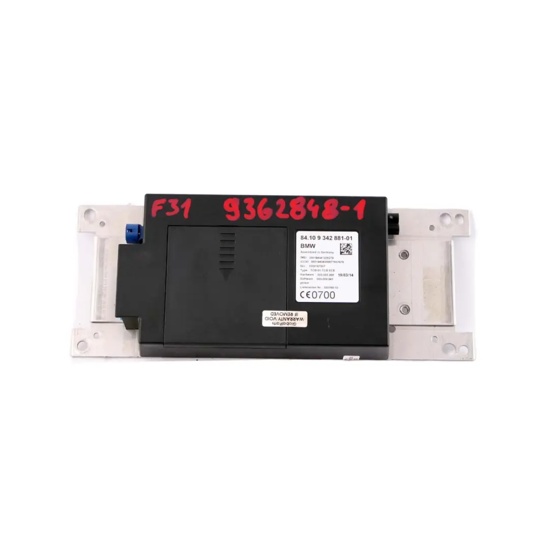  Módulo Telemática BMW F20 F21 F30 F31 Bluetooth Teleservicios GPS Unidad 9342881 - SKU 9362848-1 - Número de pieza 9362848