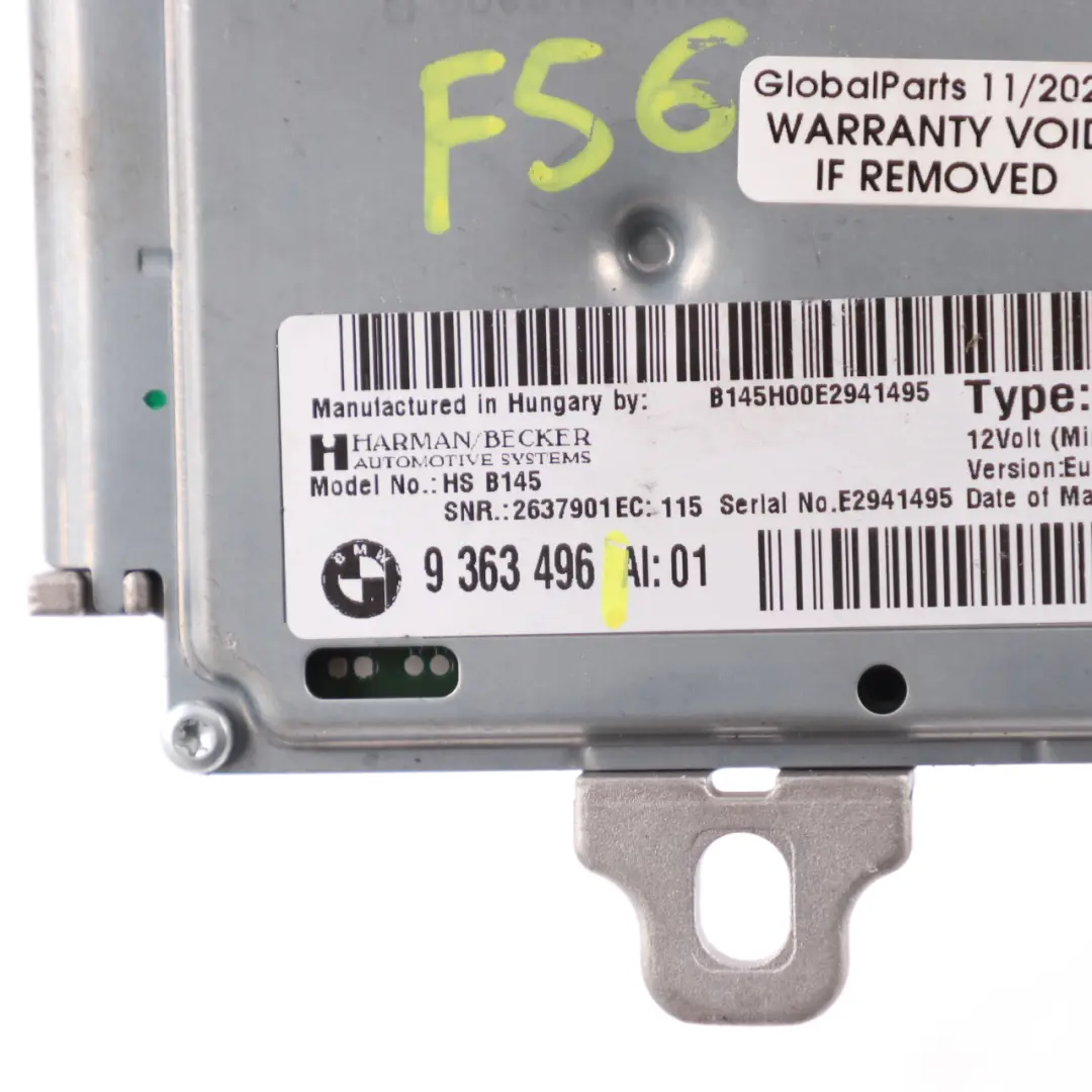 Module Active Sound Design Audio Control Module Harman Becker to Mini F56 with Part number 9363496 Mini F56 Module Active Sound Design Audio Control Module Harman Becker - SKU 9363496 - Part number 9363496