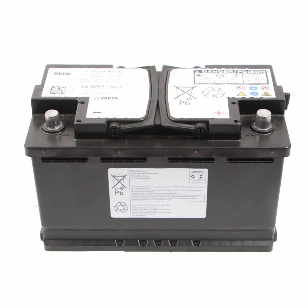 Varta VRLA / AGM 12V Accumulator Battery 80Ah 800A 7555718 to BMW with Part number 9364592 BMW Varta VRLA / AGM 12V Accumulator Battery 80Ah 800A 7555718 - SKU 9364592 - Part number 9364592