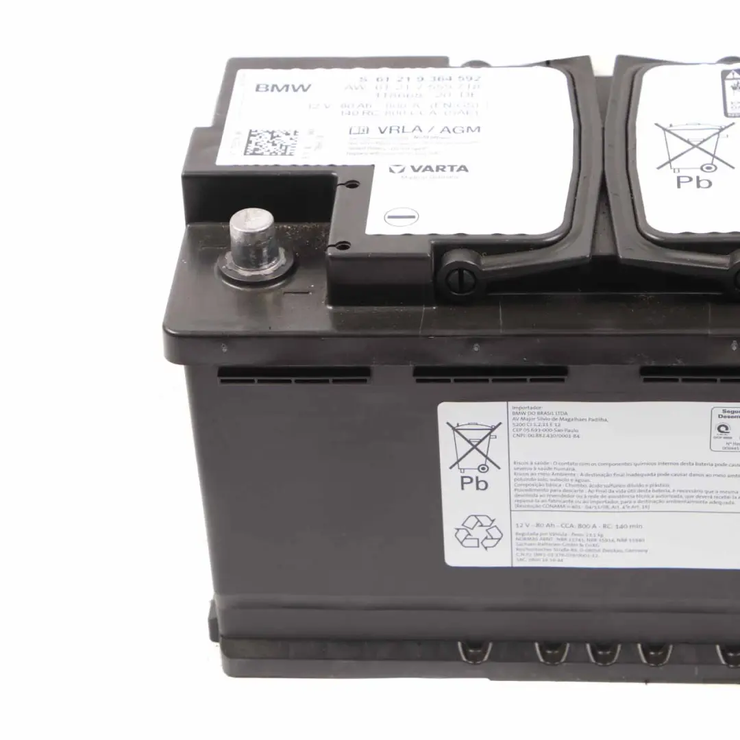Varta VRLA / AGM 12V Accumulator Battery 80Ah 800A 7555718 to BMW with Part number 9364592 BMW Varta VRLA / AGM 12V Accumulator Battery 80Ah 800A 7555718 - SKU 9364592 - Part number 9364592