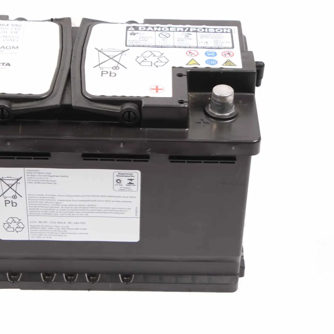 Varta VRLA / AGM 12V Accumulator Battery 80Ah 800A 7555718 to BMW with Part number 9364592 BMW Varta VRLA / AGM 12V Accumulator Battery 80Ah 800A 7555718 - SKU 9364592 - Part number 9364592