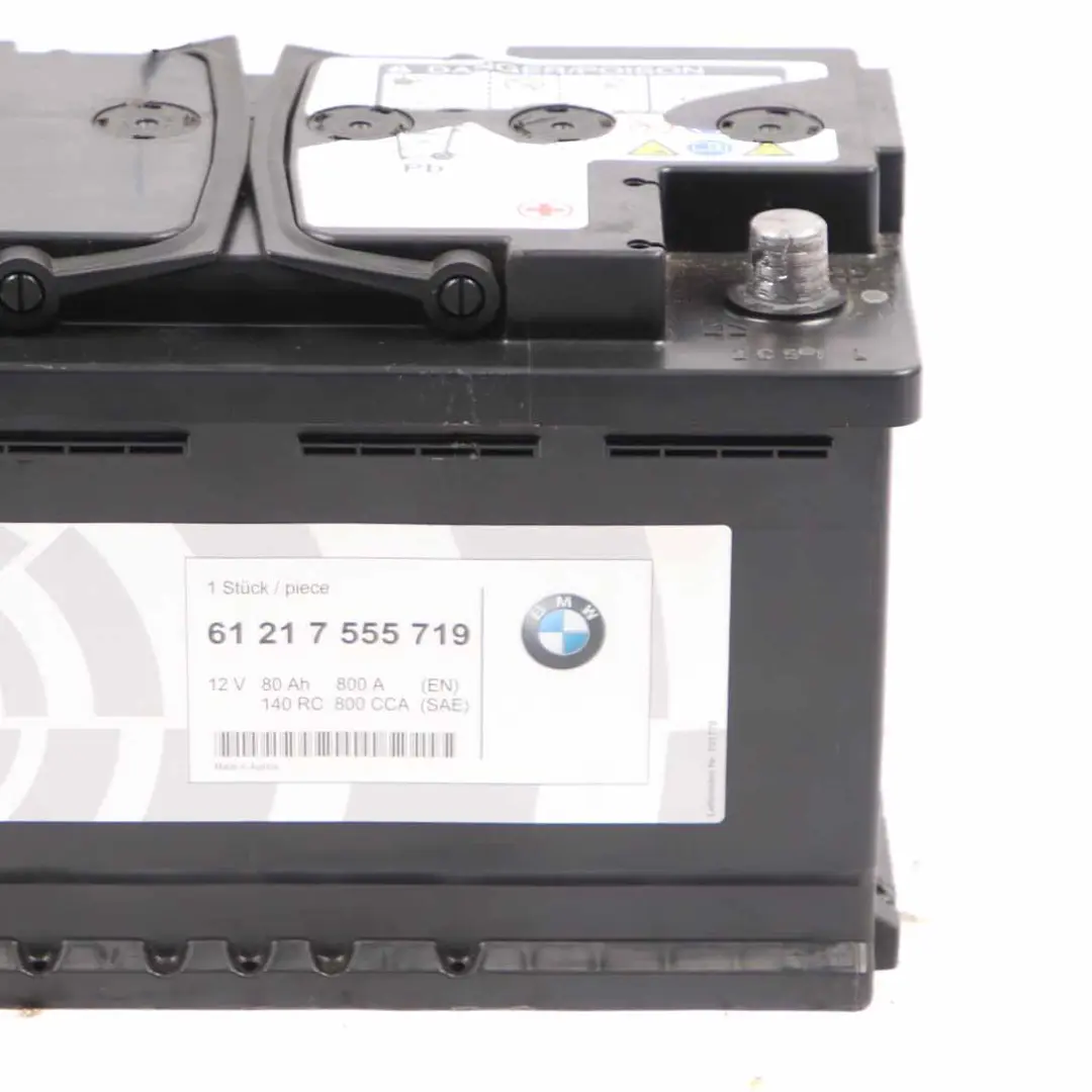 VRLA / AGM 12V Accumulator Battery 80Ah 800A 7555719 to BMW with Part number 9364593 BMW VRLA / AGM 12V Accumulator Battery 80Ah 800A 7555719 - SKU 9364593 - Part number 9364593