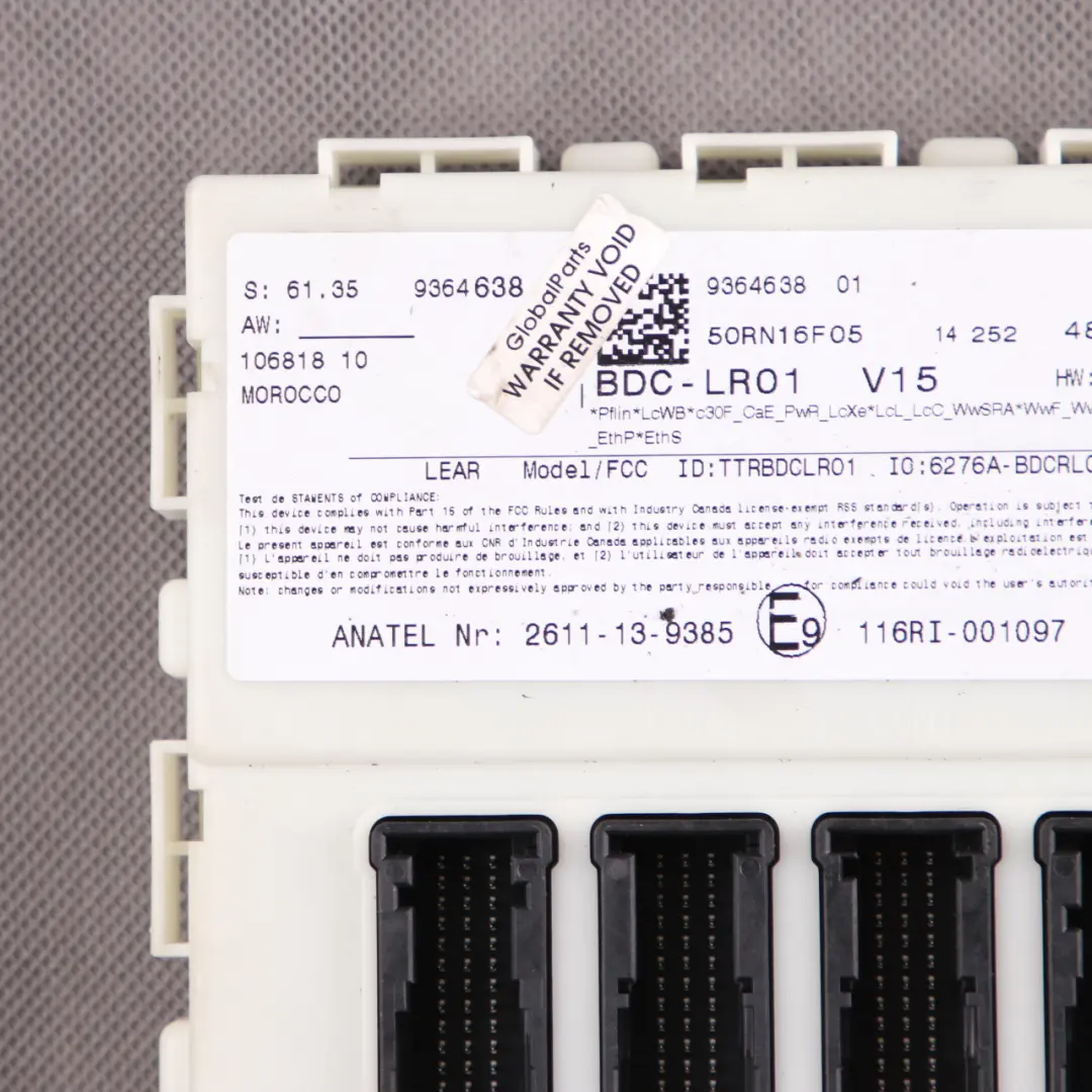 Mini F54 F55 F56 F60 ECU Contrôleur de Domaine Corporel Module BDC - SKU 9364638 - Numéro de pièce 9364638