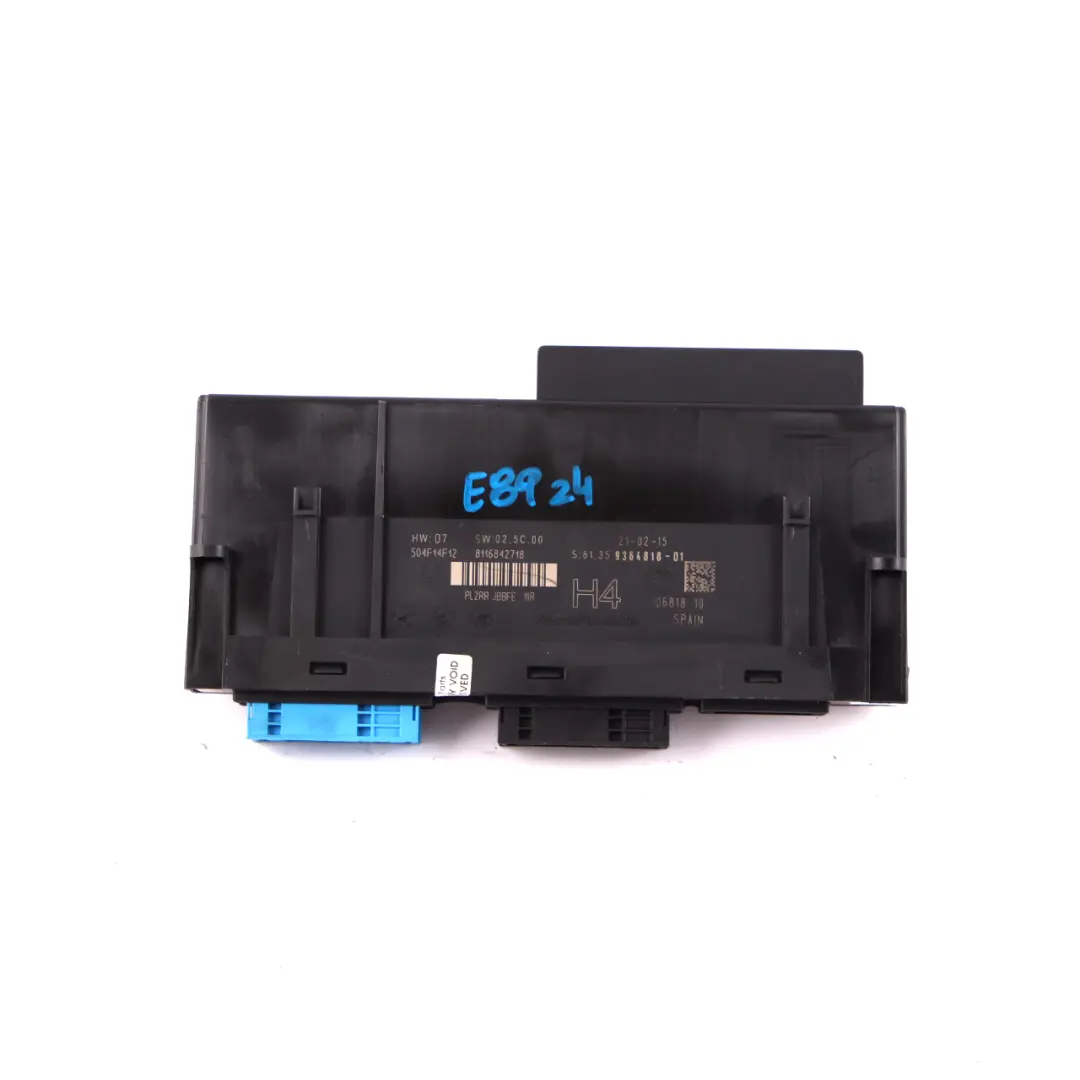 BMW Z4 E89 ECU Body Control Modul Anschlussdose H2 PL2RR JBBFE IIIR - SKU 9364818 - Teilenummer 9364818