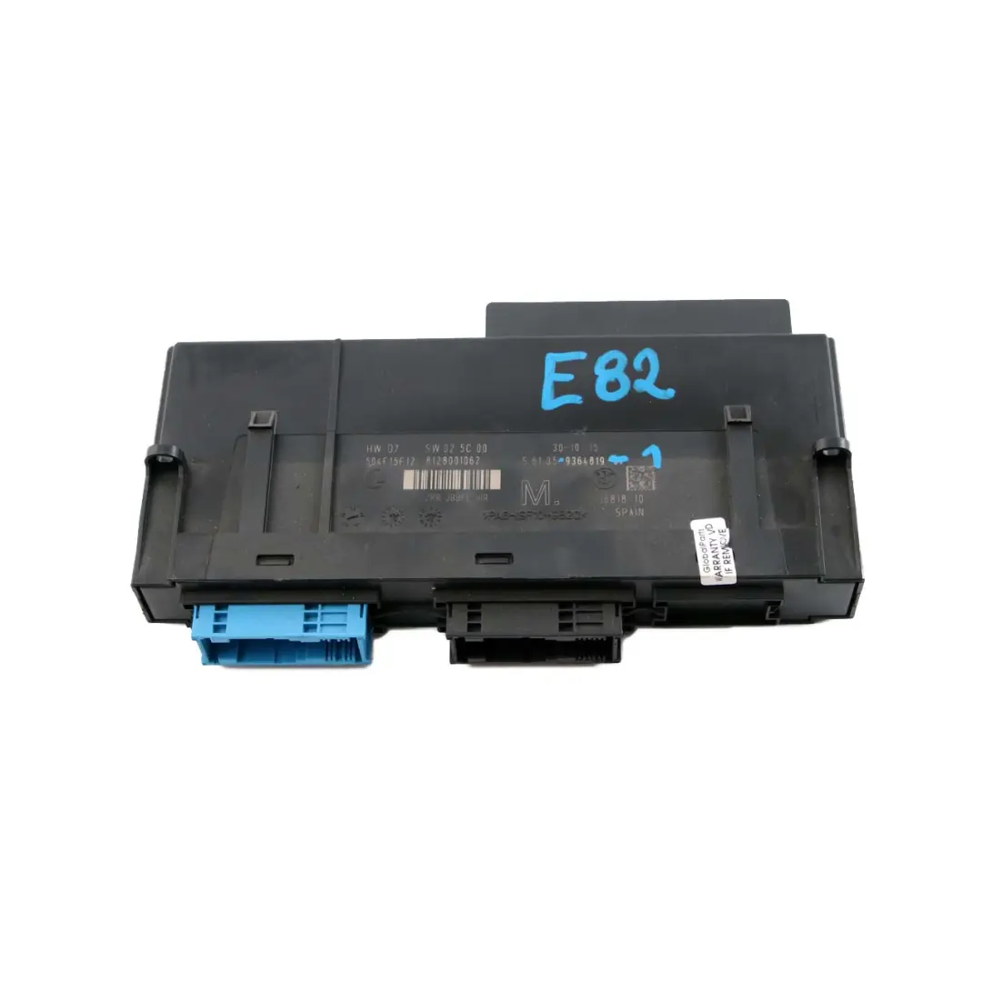 ECU Body Control Module M Junction Box PL2RR JBBFE IIIR to BMW 1 Series E82 with Part number 9364819 BMW 1 Series E82 ECU Body Control Module M Junction Box PL2RR JBBFE IIIR - SKU 9364819-1 - Part number 9364819