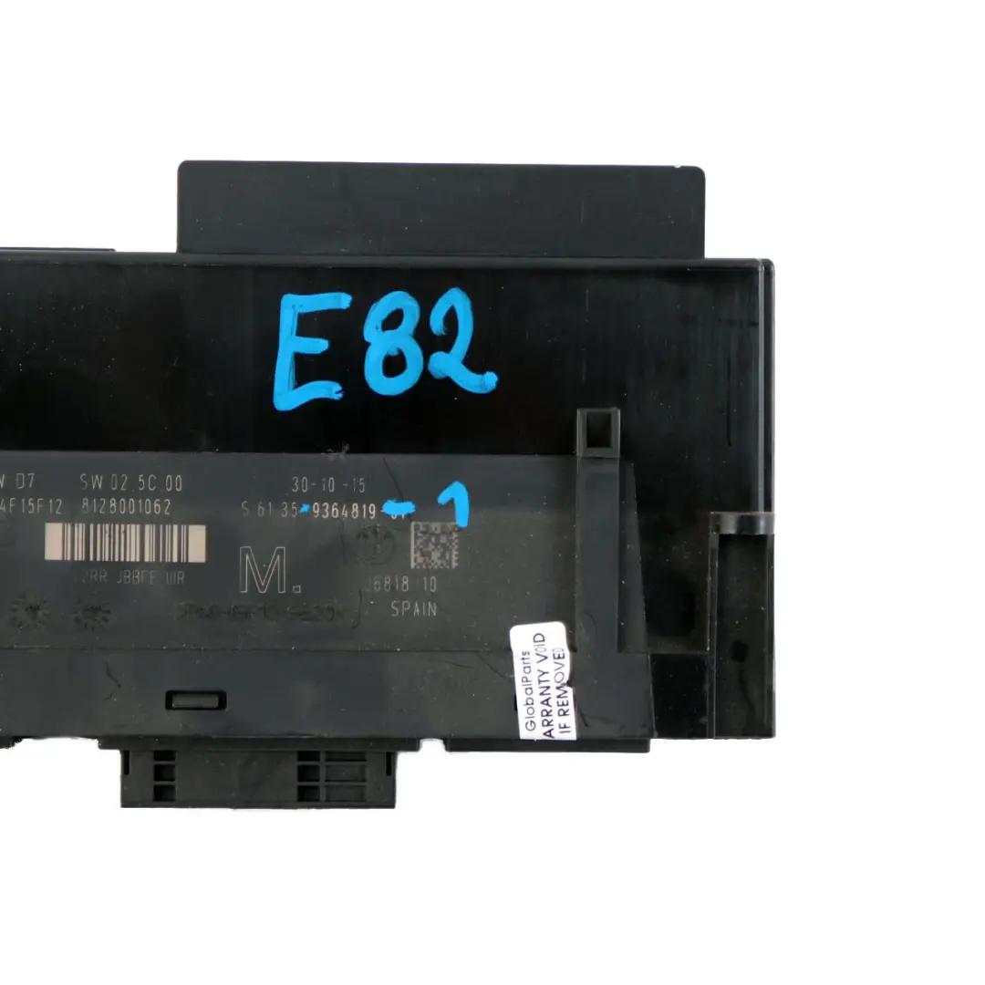 ECU Body Control Module M Junction Box PL2RR JBBFE IIIR to BMW 1 Series E82 with Part number 9364819 BMW 1 Series E82 ECU Body Control Module M Junction Box PL2RR JBBFE IIIR - SKU 9364819-1 - Part number 9364819