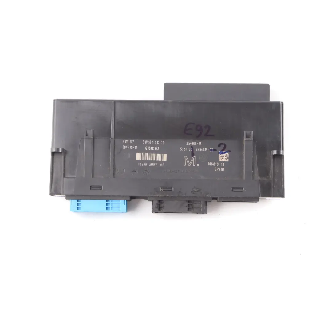 BMW E92 ECU Body Control Module M Junction Box PL2RR JBBFE IIIR - SKU 9364819-2 - Part number 9364819
