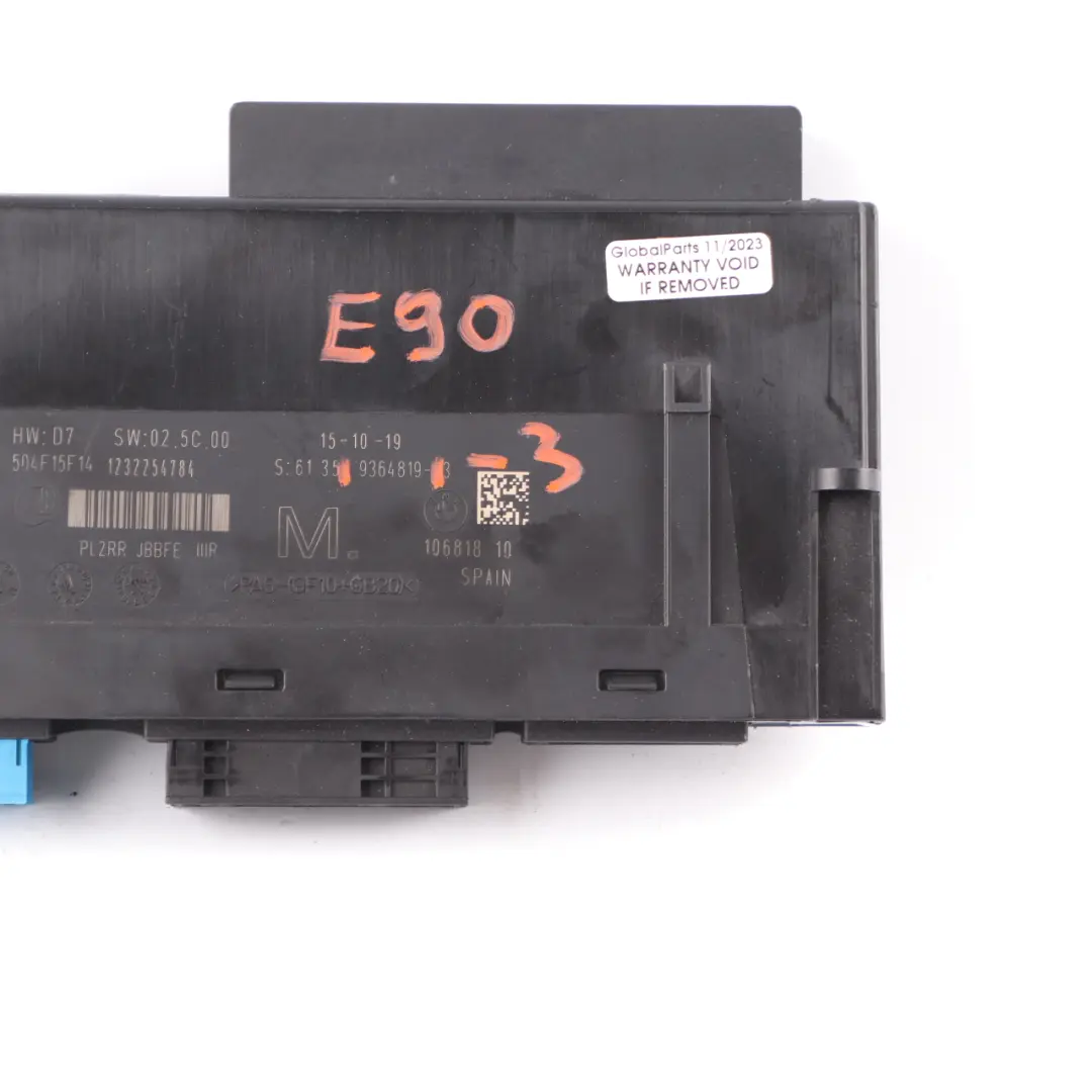 Body Control Modul Abzweigdose PL2RR JBBFE IIIR ECU für BMW E90 mit Teilenummer 9364819 BMW E90 Body Control Modul Abzweigdose PL2RR JBBFE IIIR ECU - SKU 9364819-3 - Teilenummer 9364819