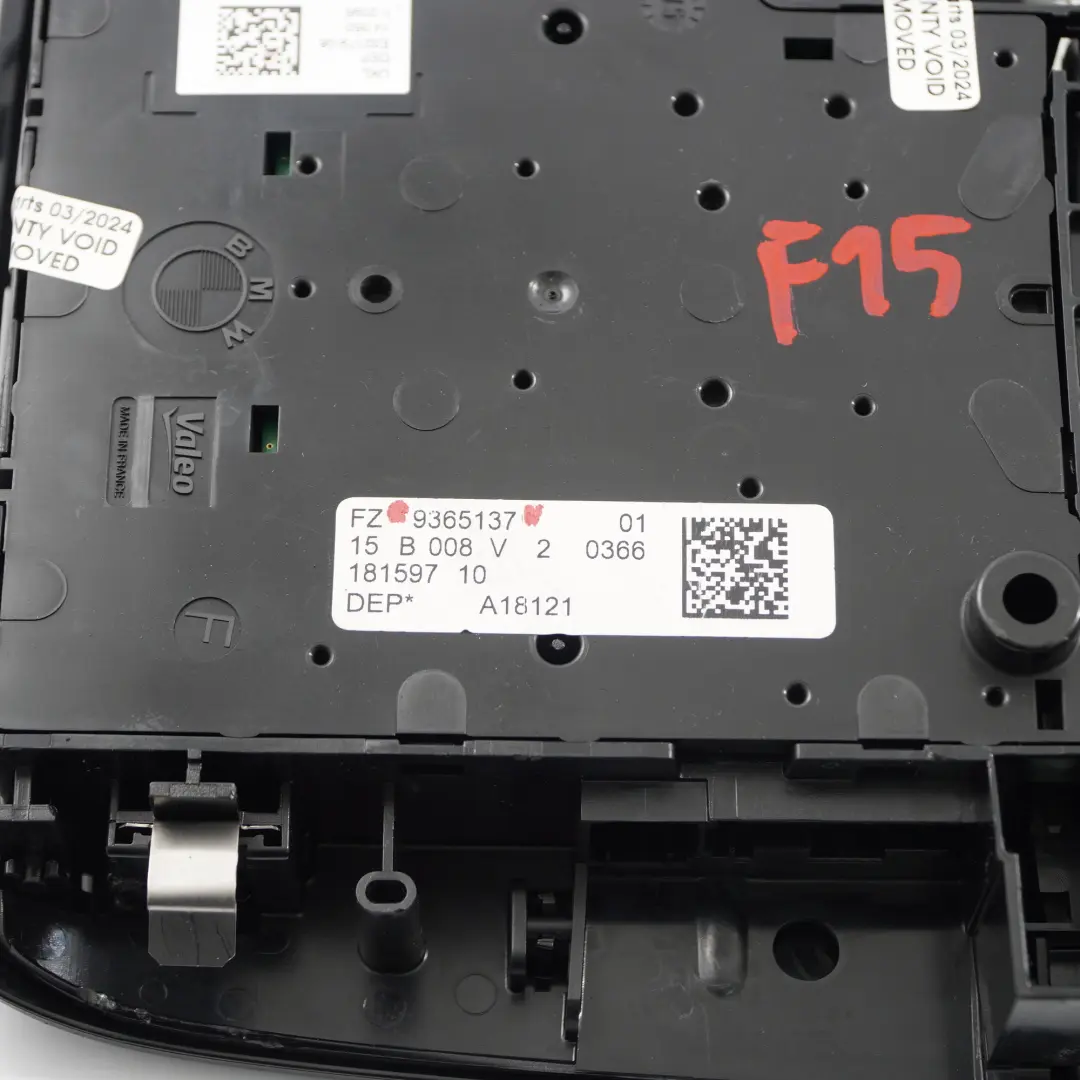  Feu toit BMW X5 F15 F45 X1 F48 Lampe lecture avant Interupteur intérieur - SKU 9365137 - Numéro de pièce 9365137