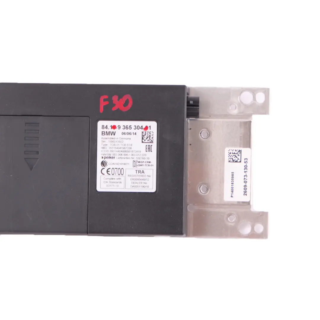 BMW F10 F20 F23 F30 Bluetooth Teleservices GPS Telematik Steuergerät - SKU 9365304 - Teilenummer 9365304