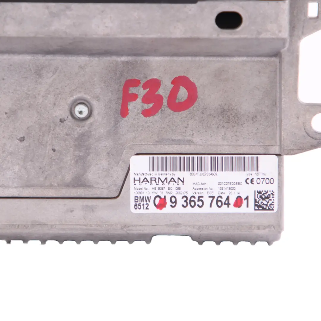  Unità principale BMW F10 F20 F22 F30 Navigazione Sat Nav Alto controllo - SKU 9365764 - Numero di parte 9351679