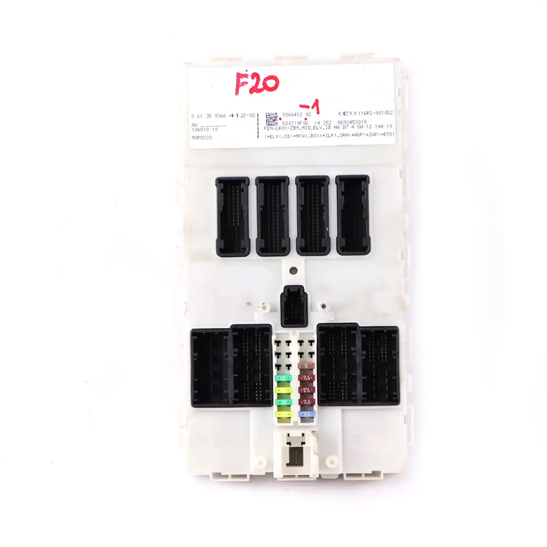 BMW F20 F21 F22 F30 F31 F32 F36 Modul Steuergerät FEM - SKU 9366412 - Teilenummer 9366412