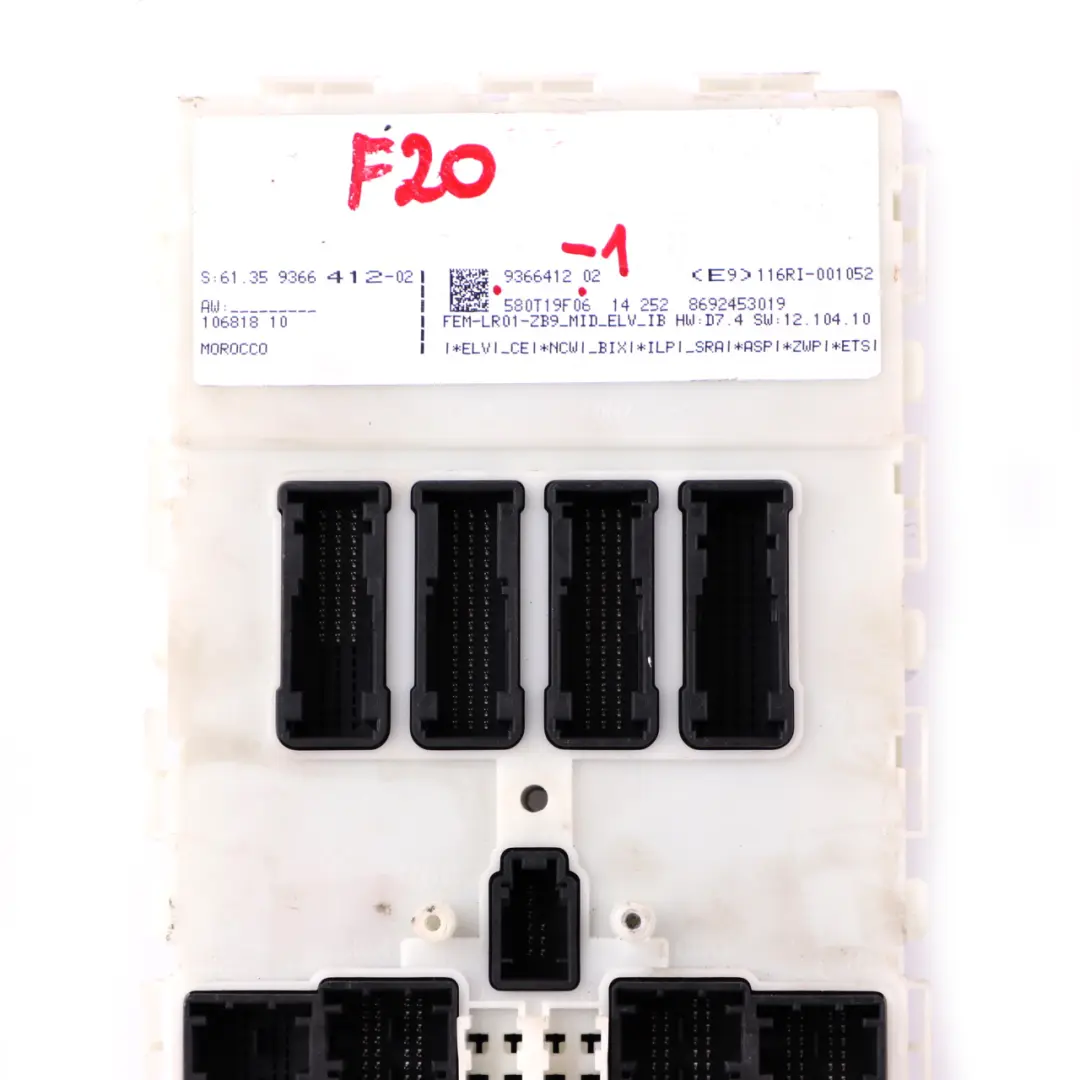 BMW F20 F21 F22 F30 F31 F32 F36 Modul Steuergerät FEM - SKU 9366412 - Teilenummer 9366412