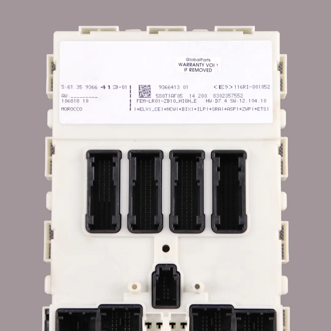 FEM Module BMW F20 F21 F22 F30 F32 ECU Control Unit Fuse Box to with Part number 9366413 FEM Module BMW F20 F21 F22 F30 F32 ECU Control Unit Fuse Box - SKU 9366413 - Part number 9366413