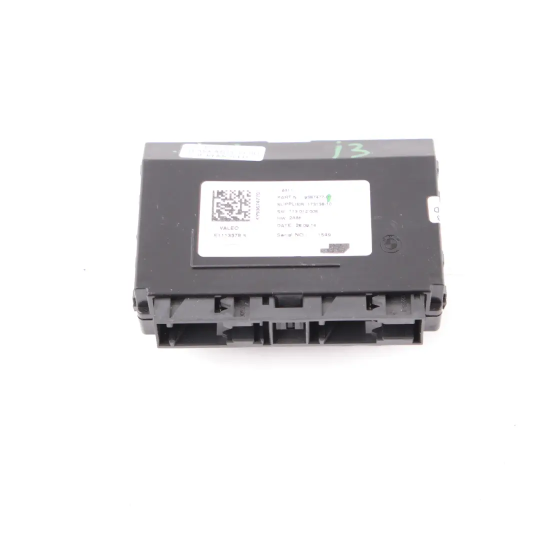 BMW i3 I01 Control Unit Module ECU Valeo - SKU 9367477 - Part number 9367477