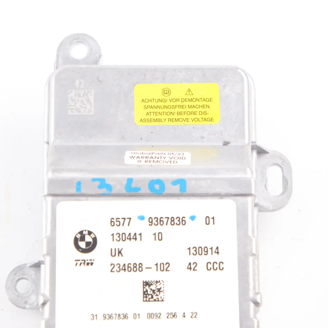 BMW i3 I01 Airbag Module Front Air Bag Control Unit ECU - SKU 9367836 - Part number 9367836