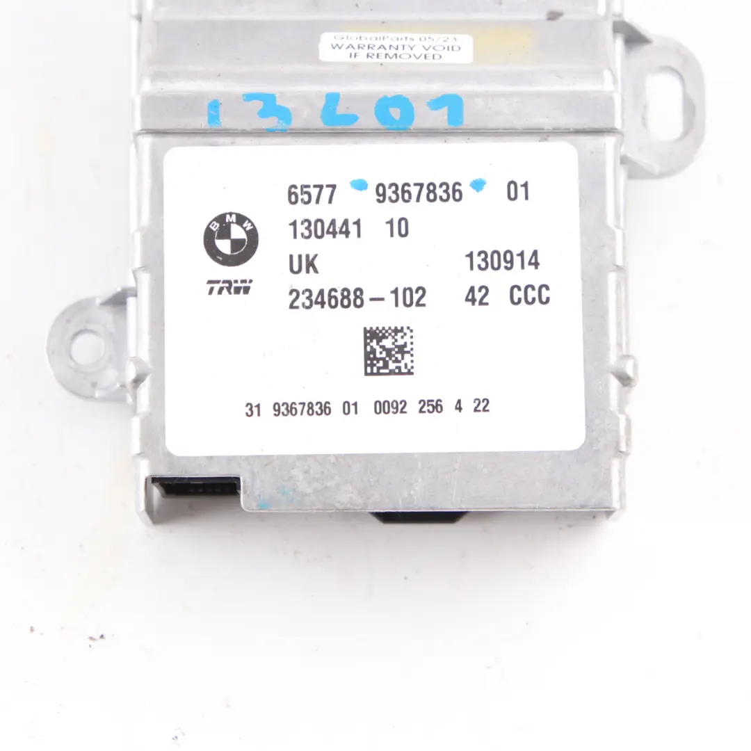 Airbag Module Front Air Bag Control Unit ECU to BMW i3 I01 with Part number 9367836 BMW i3 I01 Airbag Module Front Air Bag Control Unit ECU - SKU 9367836 - Part number 9367836