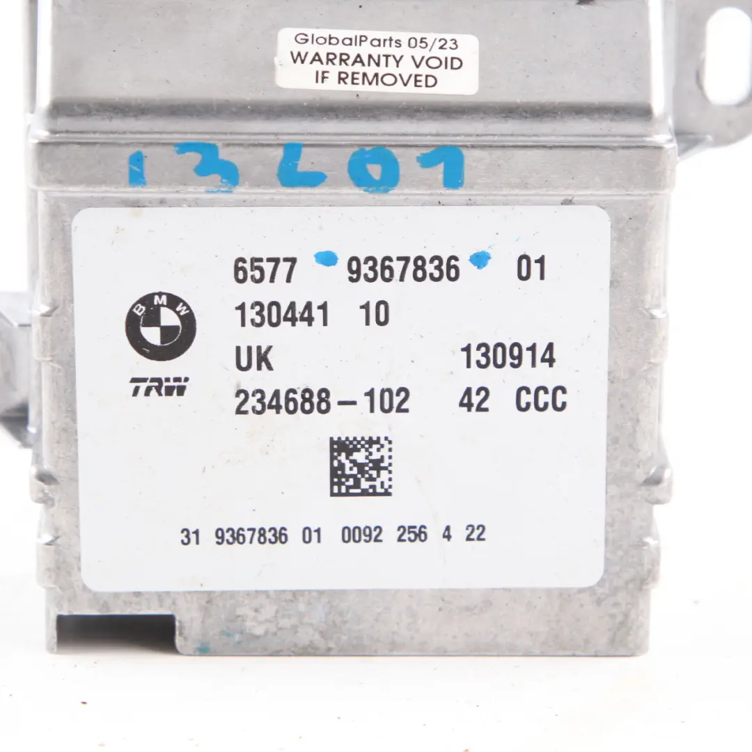 BMW i3 I01 Airbag Module Front Air Bag Control Unit ECU - SKU 9367836 - Part number 9367836