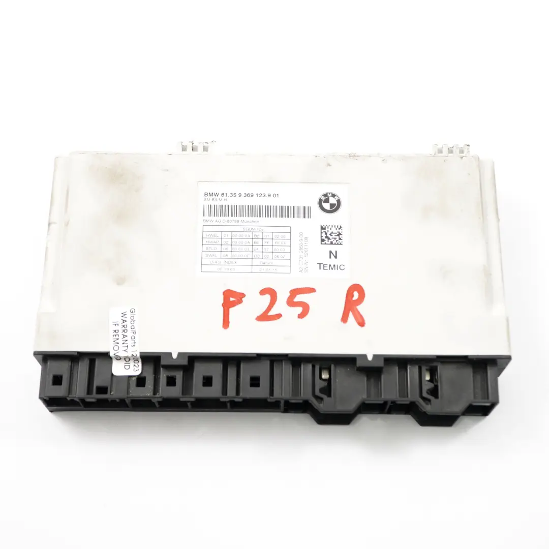 BMW X3 F25 Front Seat Control Unit Module ECU Left Right N/O/S - SKU 9369123 - Part number 9369123
