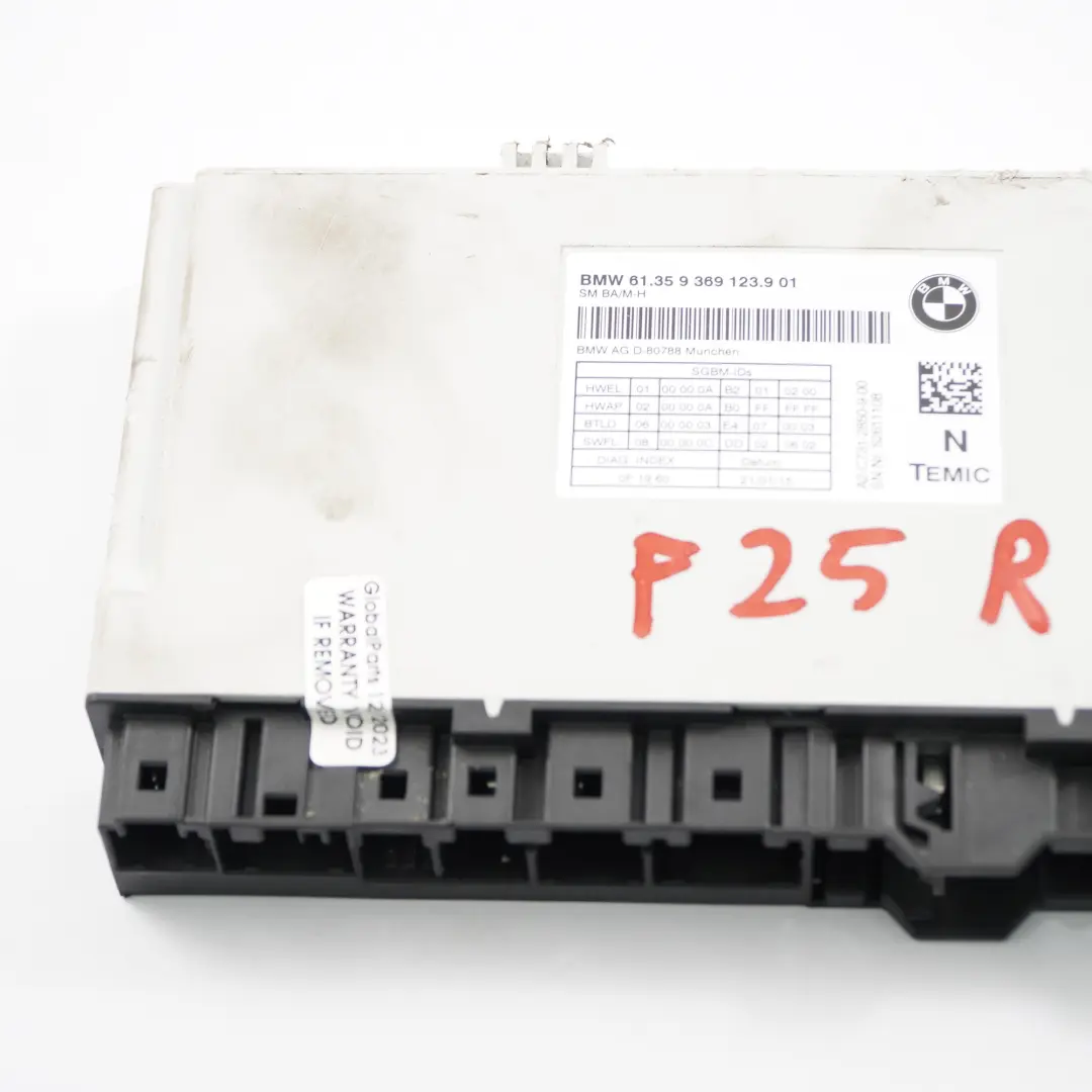 BMW X3 F25 Front Seat Control Unit Module ECU Left Right N/O/S - SKU 9369123 - Part number 9369123