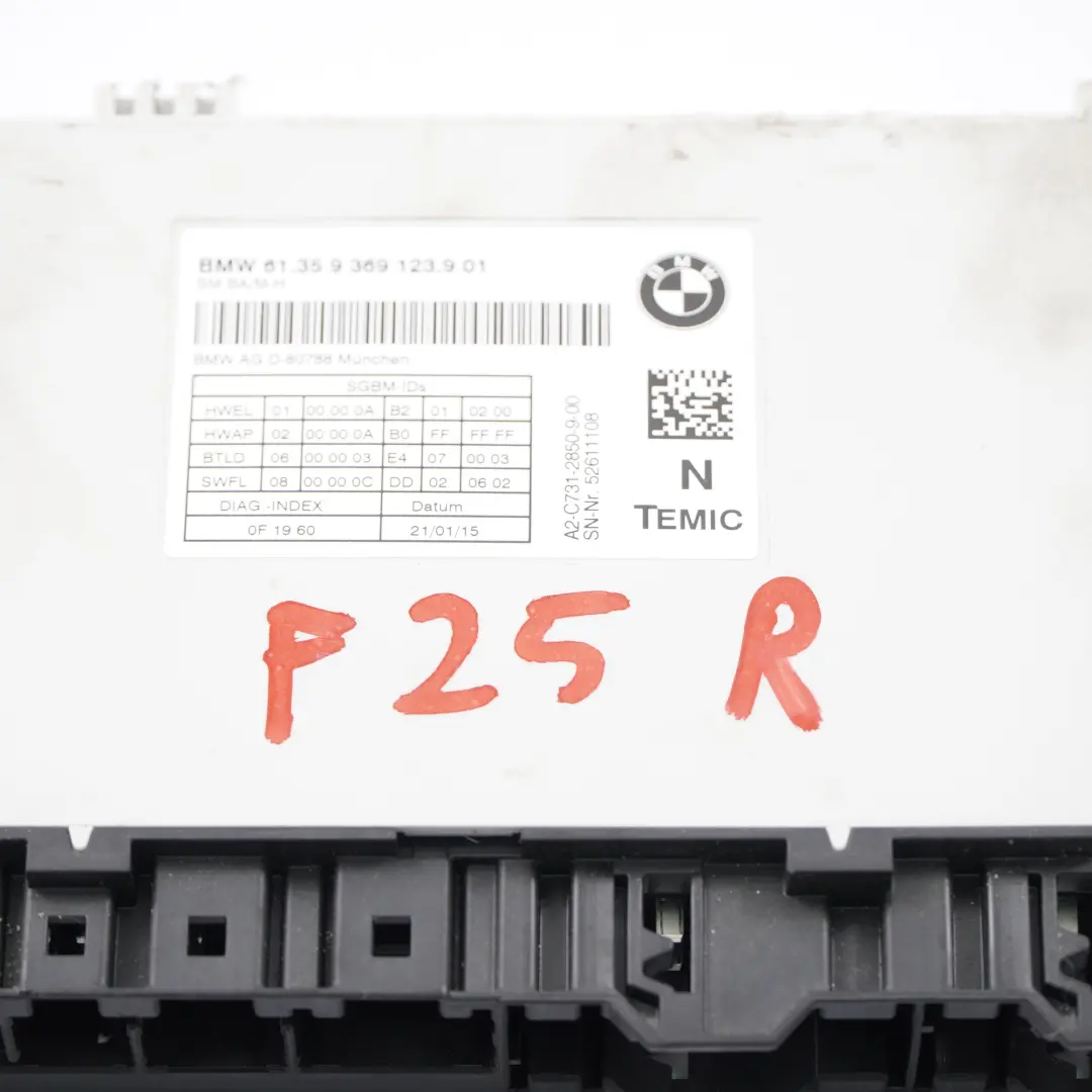 BMW X3 F25 Modulo Unità Controllo Sedile Anteriore ECU Sinistra Destra - SKU 9369123 - Numero di parte 9369123