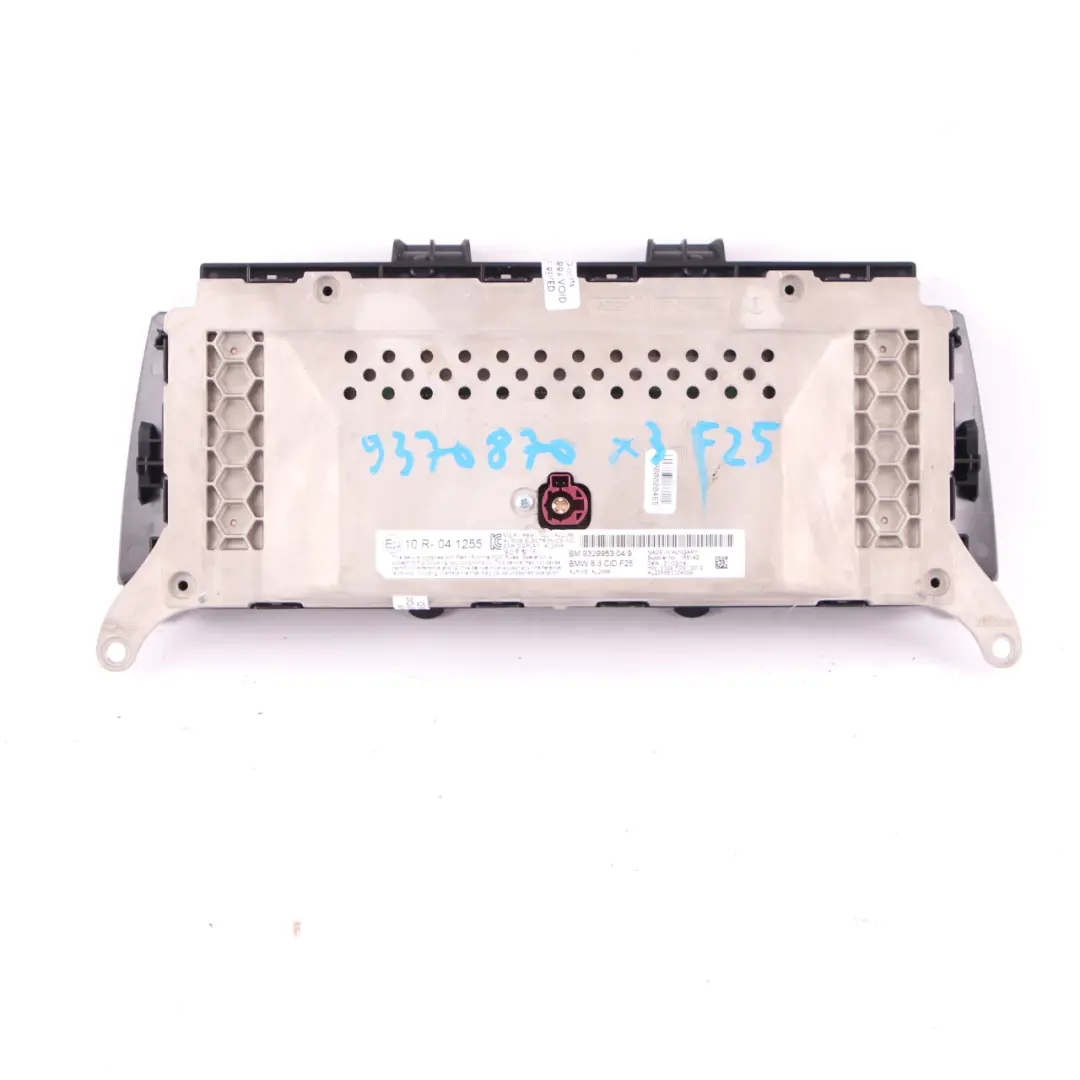 BMW X3 F25 X4 F26 Monitor Pantalla Central Salpicadero 8,8" 9329953 - SKU 9370870 - Número de pieza 9370870