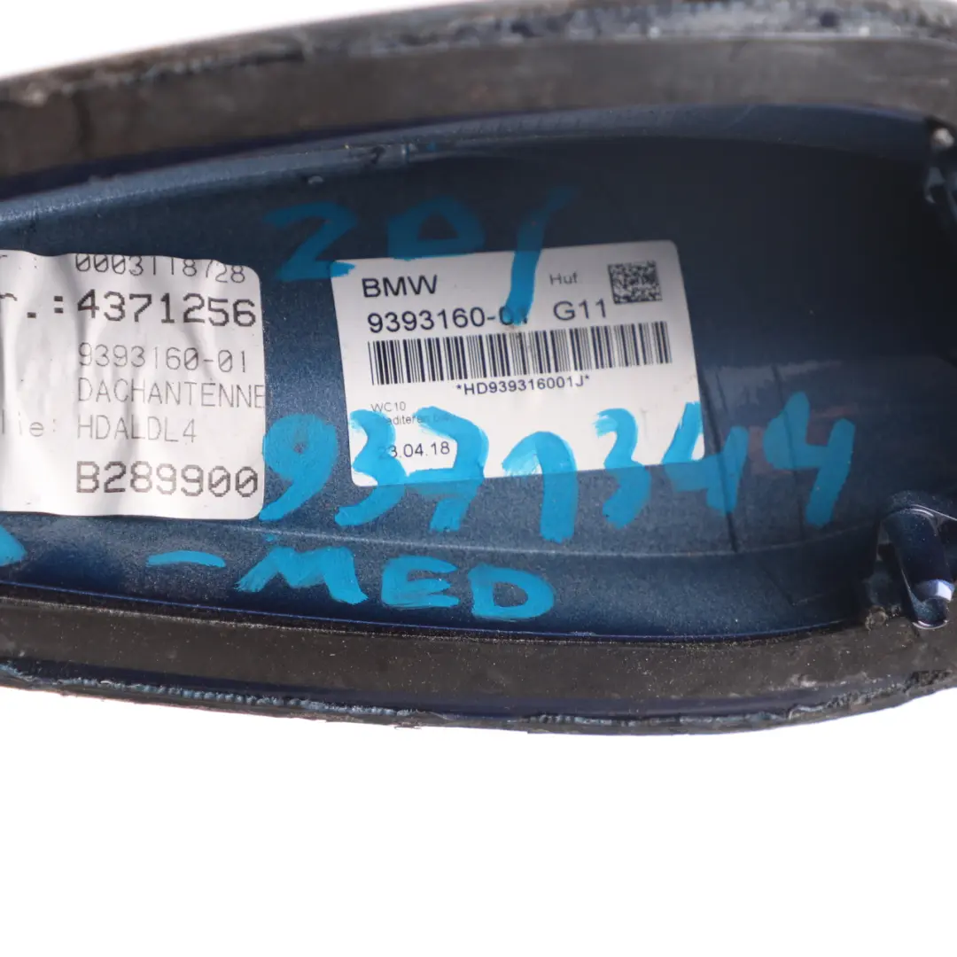 Roof Antenna Cover BMW G20 G21 G30 G11 Shark Housing Mediterranean Blue - C10 to with Part number 9371344 Roof Antenna Cover BMW G20 G21 G30 G11 Shark Housing Mediterranean Blue - C10 - SKU 9371344-MED - Part number 9371344