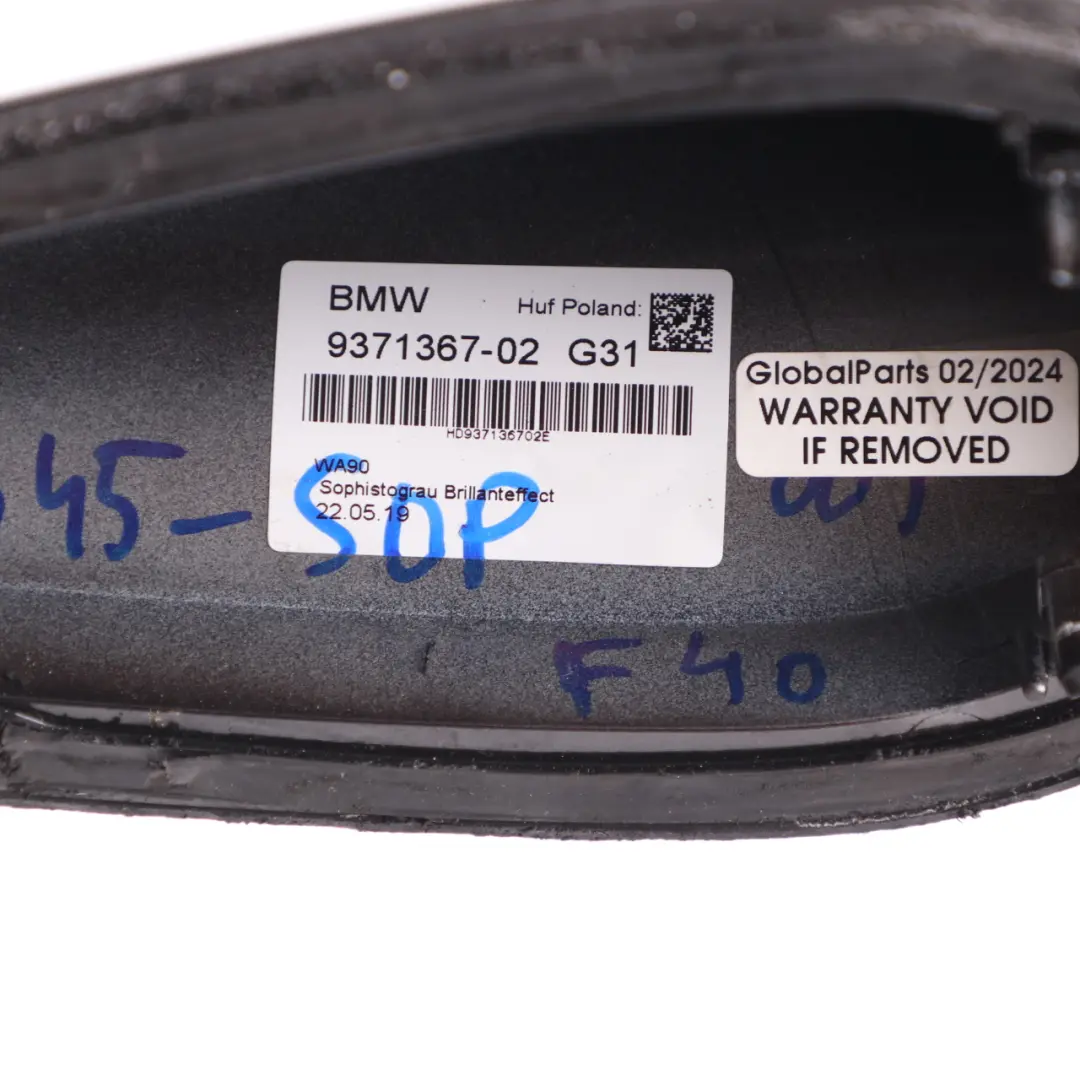Antenna Cover BMW F40 G31 Shark Roof Aerial Empty Housing Sophisto Grey - A90 to with Part number 9371345 Antenna Cover BMW F40 G31 Shark Roof Aerial Empty Housing Sophisto Grey - A90 - SKU 9371345-SOP - Part number 9371345