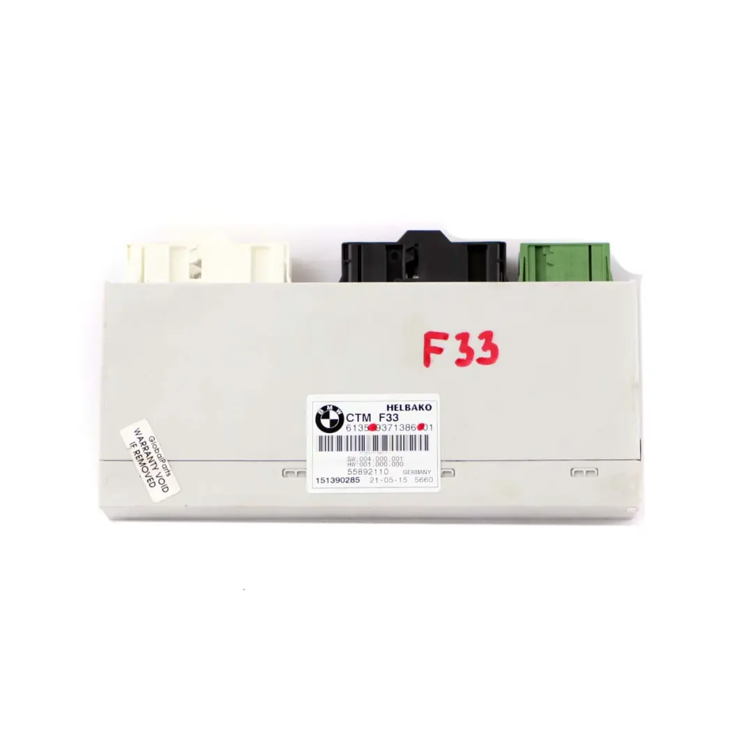 Modulo capote CTM Unità per BMW F33 F83 M4 con numero di parte 9371386 BMW F33 F83 M4 Modulo capote CTM Unità - SKU 9371386 - Numero di parte 9371386