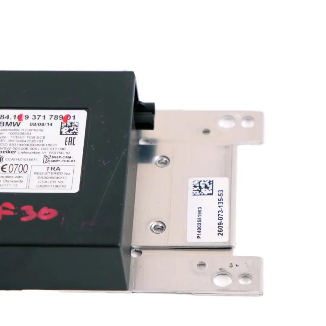 Bluetooth Teleservices GPS Telematics Module to BMW F20 F21 F30 F31 with Part number 9371789 BMW F20 F21 F30 F31 Bluetooth Teleservices GPS Telematics Module - SKU 9371789 - Part number 9371789