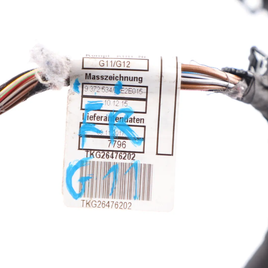 Door Wiring Harness BMW G11 Front Right Door O/S Wiring Loom Cables  - SKU 9372534 - Part number 9372534