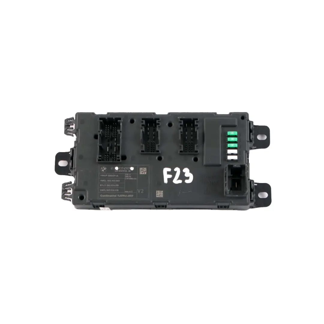 REM Módulo Electrónico Trasero Caja Fusibles Unidad Control V2 para BMW F23 con número de pieza 9374507 BMW F23 REM Módulo Electrónico Trasero Caja Fusibles Unidad Control V2 - SKU 9374507 - Número de pieza 9374507