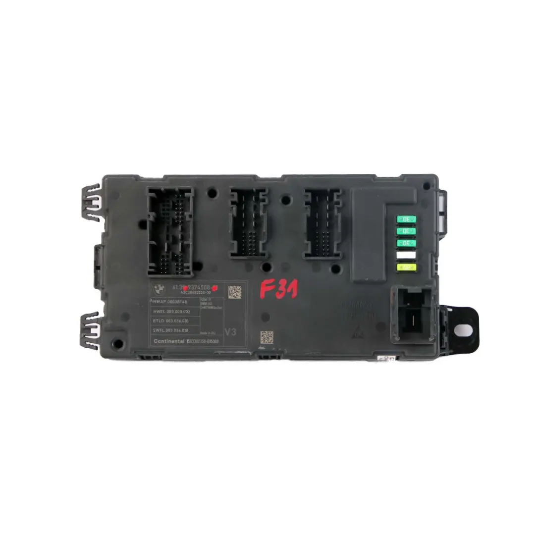 BMW F20 F21 F30 F31 REM Módulo Electrónico Trasero Fusibles Control V3 - SKU 9374508 - Número de pieza 9374508