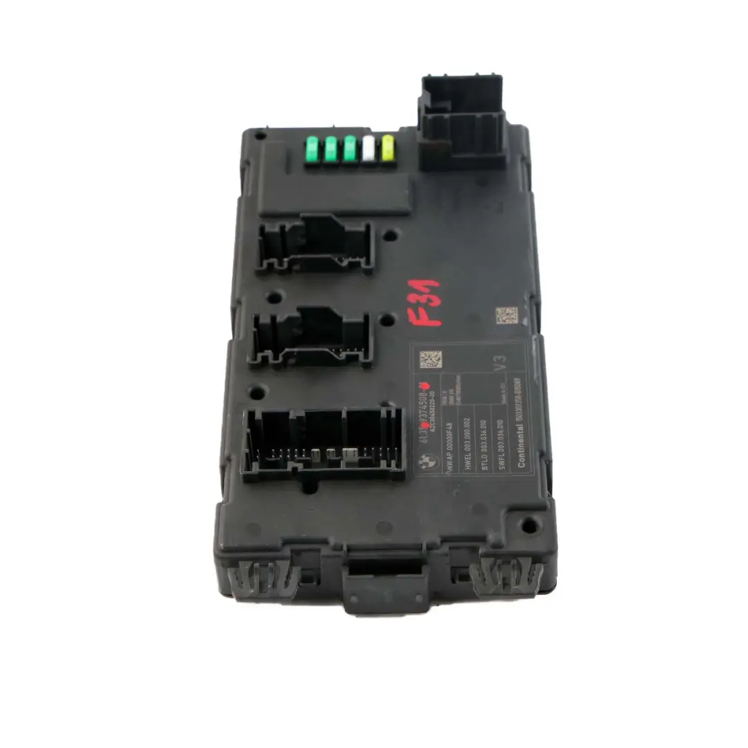 BMW F20 F21 F30 F31 REM Módulo Electrónico Trasero Fusibles Control V3 - SKU 9374508 - Número de pieza 9374508