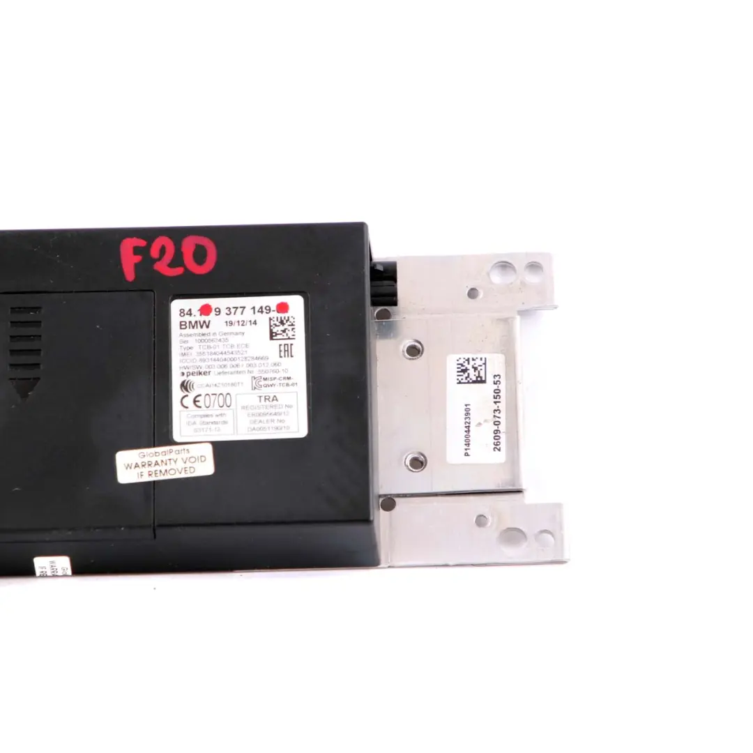 BMW Serie 1 3 F20 F21 F30 F31 Modulo Unità di Controllo Telematico - SKU 9377149 - Numero di parte 9377149