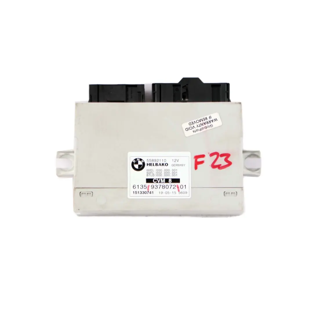 BMW F23 Cabrio Módulo de capota plegable CVM 8 Unidad - SKU 9378072 - Número de pieza 9378072
