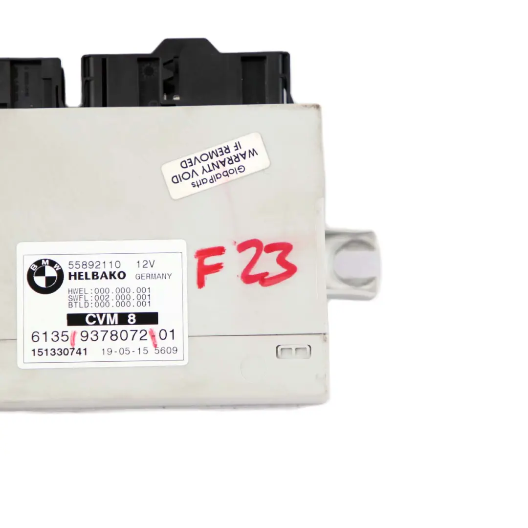 BMW F23 Cabrio Cabriolet Module de toit pliant CVM 8 Unité - SKU 9378072 - Numéro de pièce 9378072
