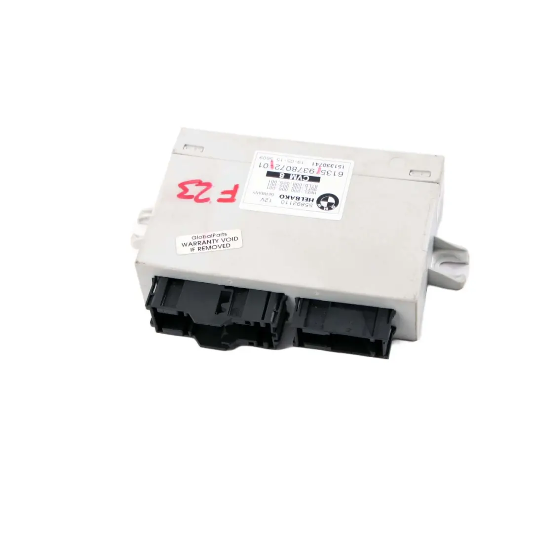 BMW F23 Cabrio Módulo de capota plegable CVM 8 Unidad - SKU 9378072 - Número de pieza 9378072