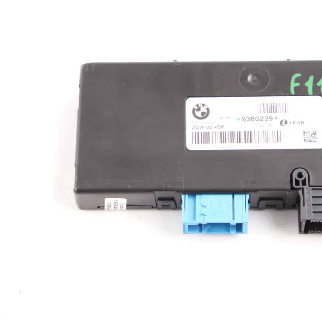 Gateway Module BMW F11 LCI Central Control Unit Lear ZGW-02 4SK to with Part number 9380239 Gateway Module BMW F11 LCI Central Control Unit Lear ZGW-02 4SK - SKU 9380239 - Part number 9380239