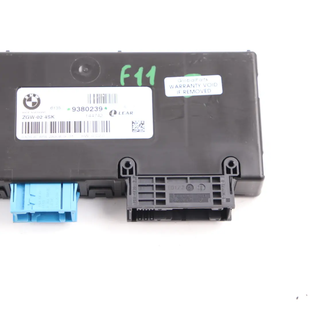 BMW X3 F25 Module de passerelle centrale Unité contrôle Lear ZGW-02 4SK 9360344 - SKU 9380239 - Numéro de pièce 9380239