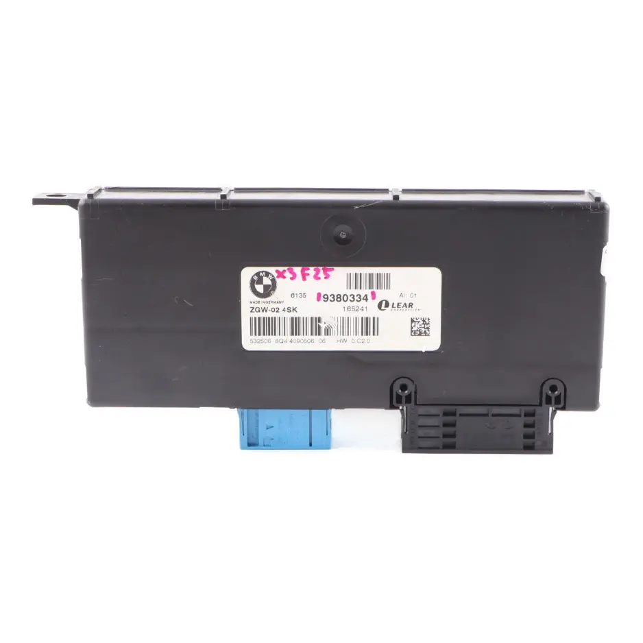 Module de la passerelle centrale contrôle Lear ZGW-02 4SK pour BMW X3 F25 à propos du numéro de pièce 9380334 BMW X3 F25 Module de la passerelle centrale contrôle Lear ZGW-02 4SK - SKU 9380334 - Numéro de pièce 9380334