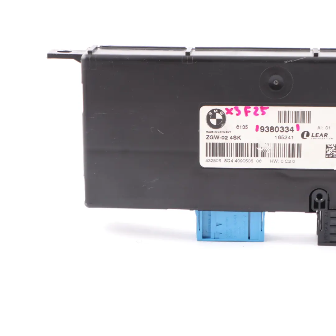 BMW X3 F25 Central Gateway Module Control Unit Lear ZGW-02 4SK - SKU 9380334 - Part number 9380334